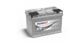 СТАРТОВ АКУМУЛАТОР 70AH MONBAT EFB PREMIUM 760A Д+