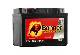 МОТО АКУМУЛАТОР BANNER 3AH 50A BTX4L-BS / YTX4L-BS R+