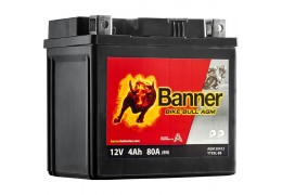 МОТО АКУМУЛАТОР BANNER 4AH BTX5L-BS / YTX5L-BS 80A R+