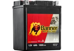МОТО АКУМУЛАТОР BANNER 12V 6AH 100A BTX7L-BS / YTX7L-BS AGM  Д+