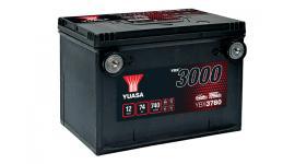 СТАРТОВ АКУМУЛАТОР YUASA 74Ah 740A Л+