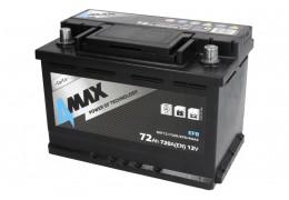 Стартов акумулатор 4MAX EFB 72AH 760A 12V Д+