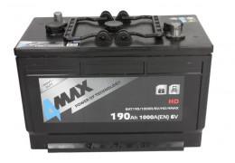 Стартов акумулатор 4MAX 190AH 1000A HD 6V Д+