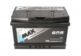 Стартов акумулатор 4MAX EFB 70AH 700A 12V Д+