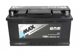 Стартов акумулатор 4MAX EFB 100AH 900A 12V Д+