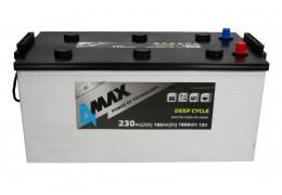 ТЯГОВ АКУМУЛАТОР 4MAX 230AH 1600A 12V DEEP CYCLE Л+