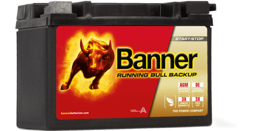 РЕЗЕРВЕН AGM СТАРТ-СТОП АКУМУЛАТОР 9AH BANNER RUNNING BULL 120A Л+ 