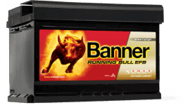 СТАРТОВ АКУМУЛАТОР 75ah BANNER RUNNING BULL EFB PRO 700A Д+