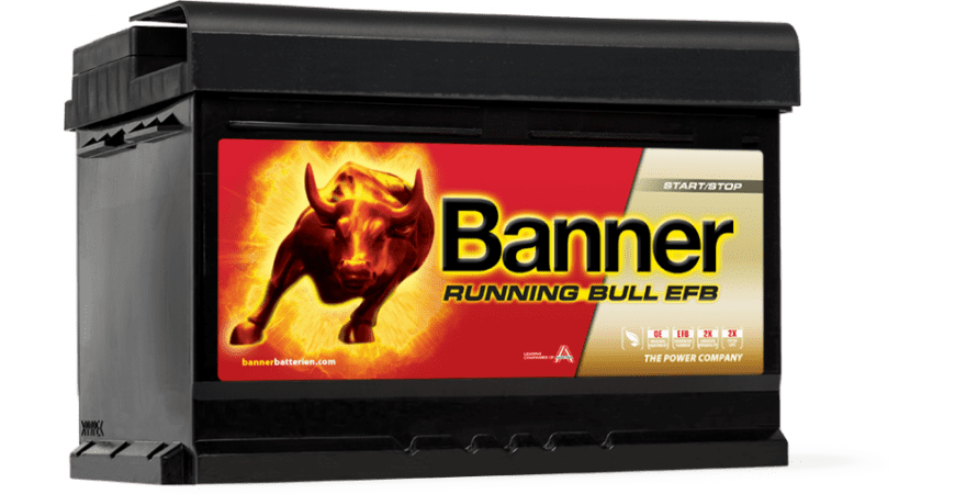 СТАРТОВ АКУМУЛАТОР 65ah BANNER RUNNING BULL EFB 650A Д+ 