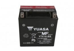 СТАРТОВ АКУМУЛАТОР YUASA 14Ah 230A YTX16-BS AGM 12V Л+