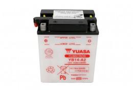 СТАРТОВ АКУМУЛАТОР YUASA 14Ah 190A YB14-A2 12V Л+