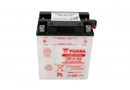 СТАРТОВ АКУМУЛАТОР YUASA 14Ah 190A YB14-B2 12V Л+