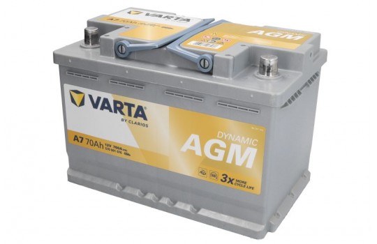 AGM СТАРТ-СТОП АКУМУЛАТОР 70AH VARTA  DYNAMIC AGM 760A Д+