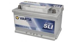 СТАРТОВ АКУМУЛАТОР 72AH VARTA  DYNAMIC SLI 680A Д+